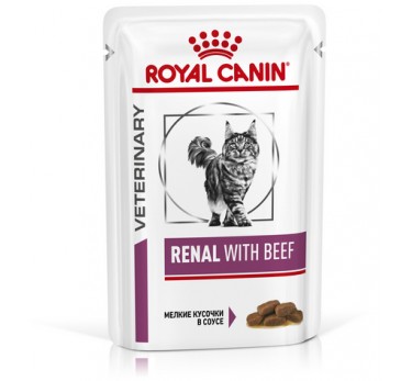 Royal Canin Renal Feline для кошек, лечение почек с говядиной 0,085кг